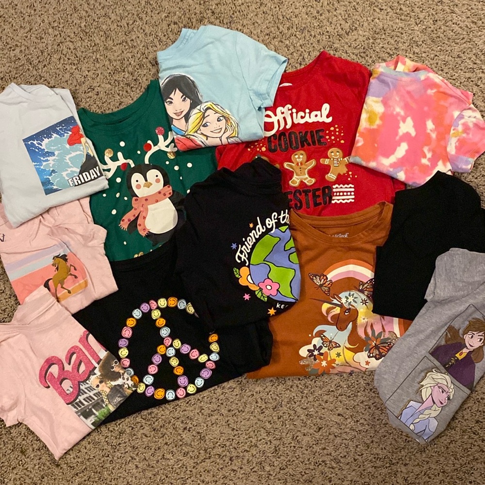 Girls size 7/8 shirt lot